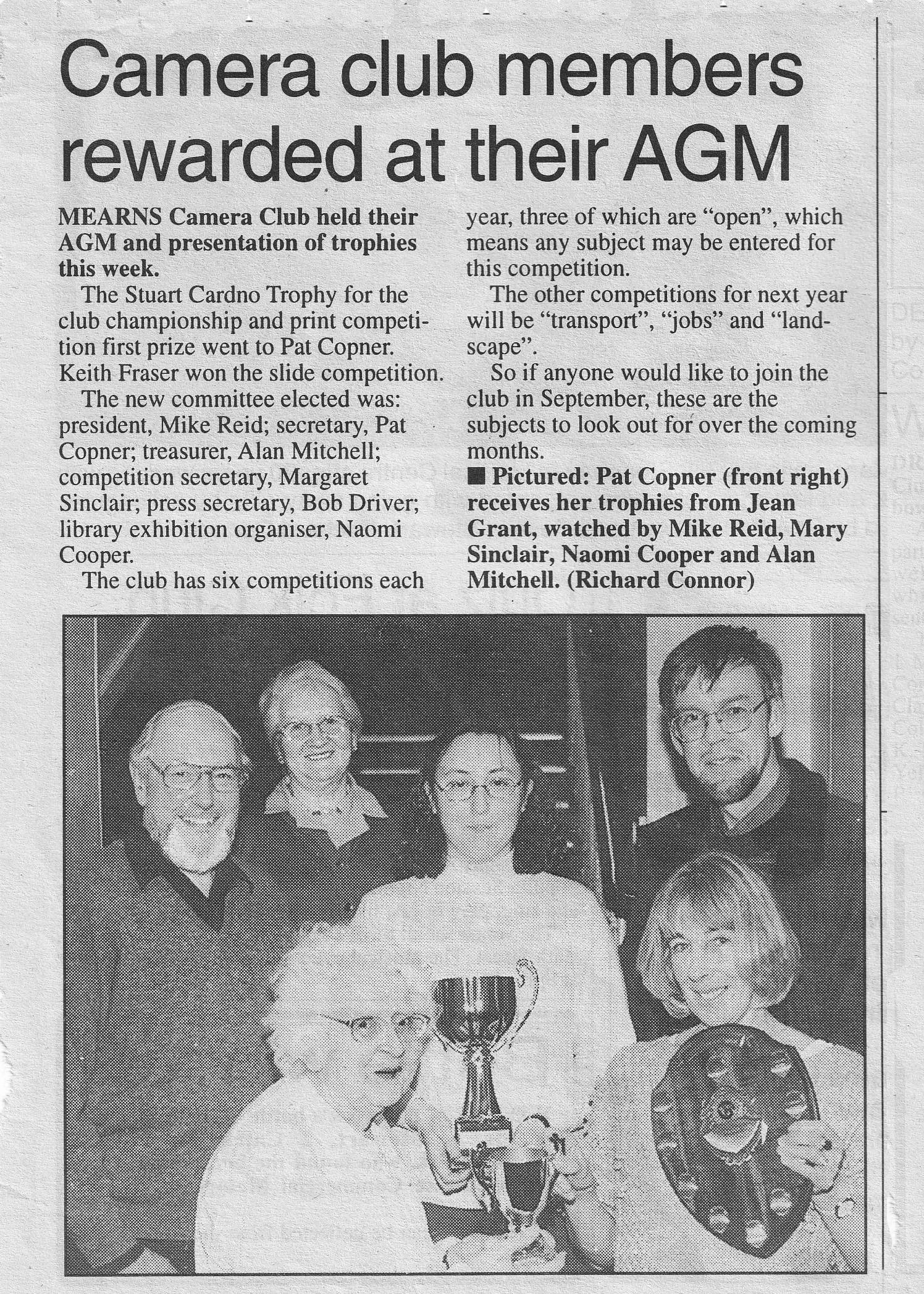 Mearns Leader 2001