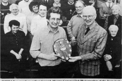 Andy Hall receives the Stuart Cardno Shield.