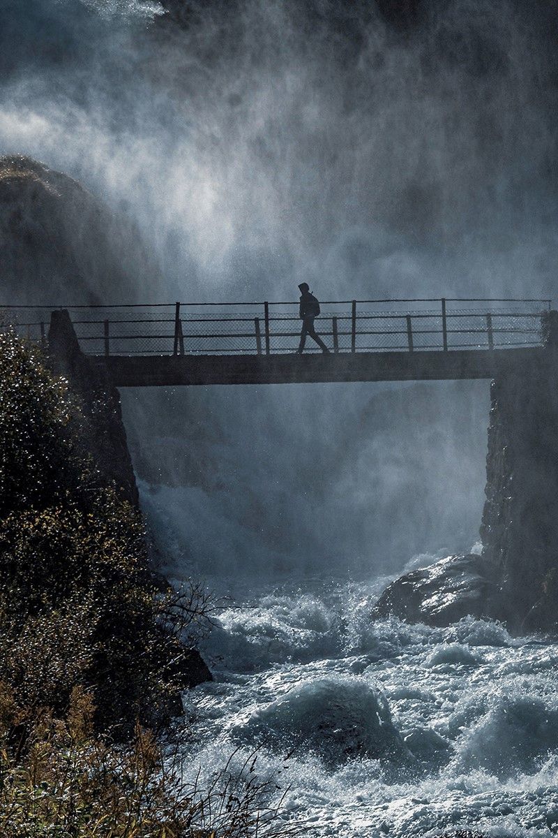 Braving the Bridge by Russell Adams